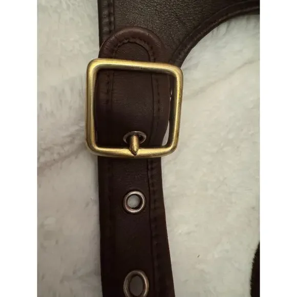 Vintage Coach 9988 Dark Mahogany Crescent Saddle Crossbody Made in / USA - Picture 8 of 14